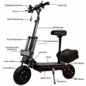 Beast High Power Folding Electric Scooter 4000w Dual Motor 48v offroad E scooters for Adult