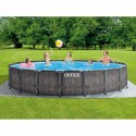 Intex 549x122 Cm Round Above Ground Pool Prism Frame Greywood