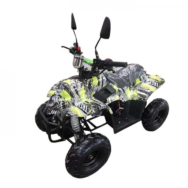 Myts 110cc  ATV Off Road Fuel Quad Bike Black & Yellow Camouflage