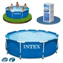 Intex 305 cm X 76 cm Round Metal Frame Pool 