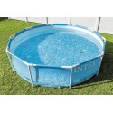 Intex 3.05m x 76cm Beachside Metal Frame Pool Round with Filter Pump