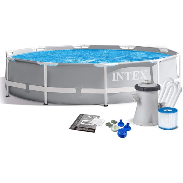 Intex 305cmx76cm Prism Frame Above Ground Pool Round With Filter 