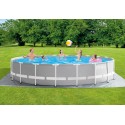 Intex (6.10m x 1.32m)  Prism Frame Pool Round with Filter Pump