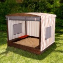 Kidkraft Cabana Sandbox - Beige & White Stripes