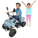 Off Road 110cc Quad Bike Camouflage Black/Blue