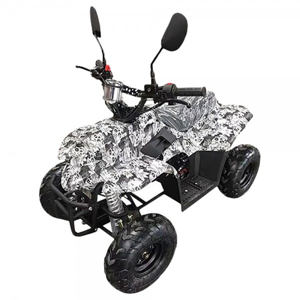 Off Road 110cc Quad Bike Camouflage Black/White