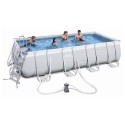 Bestway 16' x 9' x 48"/4.88m x 2.74m x 1.22m Power Steel Rectangular Frame Pool Set