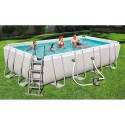 Bestway 18' x 9' x 48"/5.49m x 2.74m x 1.22m Power Steel Rectangular Frame Pool Set