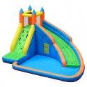 Myts Inflatable Bounce House Jumping Castle W/ Water Slide