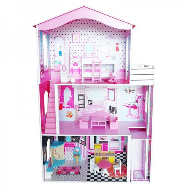 Wooden Cozy Cottage Pretty Girls Doll House