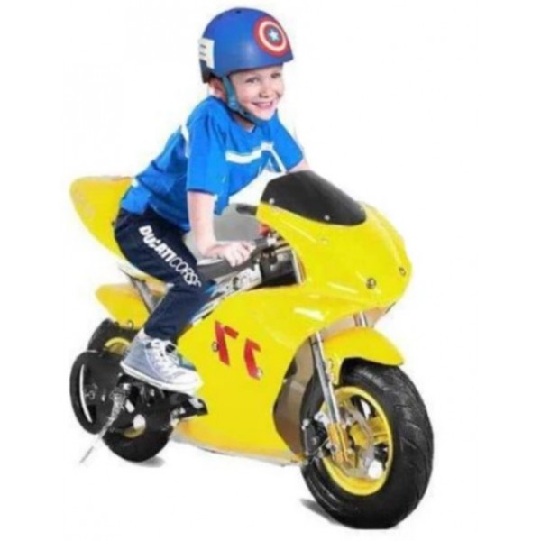 MYTS Mini Pocket Ninja Dirt Bike for kids Yellow