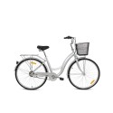 Mogoo Brooklyn Single Speed Cruiser 26 Inch Silver